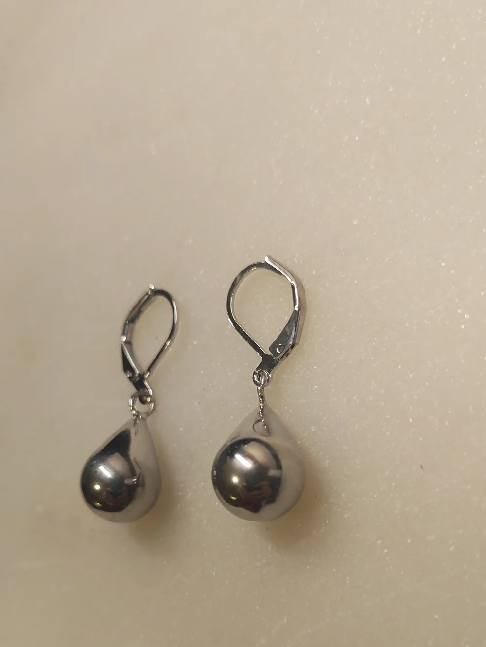 BOGO! NEW! Silver Teardrop Dangle Lever back Earrings